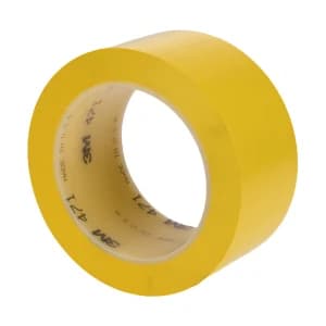 3M PVC标识警示胶带 471 0.13mm×25mm×33m 黄色 1卷