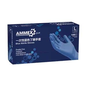 AMMEX/爱马斯 一次性标准型蓝色手套 APFNC46100 1盒