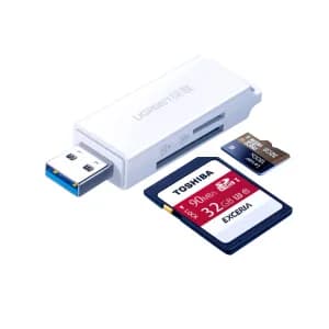 UGREEN/绿联 USB3.0高速读卡器 40751 SD/TF二合一 白色 1个