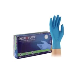 ANSELL/安思尔 MICRO-FLEX一次性蓝色丁腈手套 10-134 L 无粉 左右手通用 100只 1盒