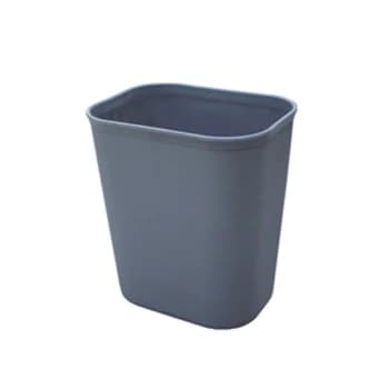 BYQJ/白云清洁 阻燃卫生间房间垃圾桶 AF07003A 27.5×21×31.5cm 14L 灰色 1箱