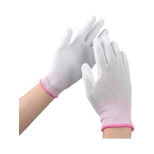 SHENGHONG/盛鸿 碳纤维白pu手套 涂掌 S 粉色边 1副×1袋 1双
