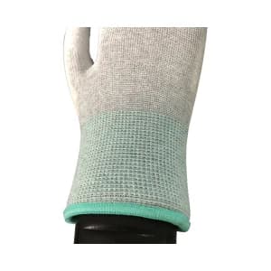 SHENGHONG/盛鸿 碳纤维白pu手套 涂掌 M 绿色边 1副×1袋 1双