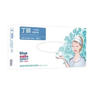 BLUESAIL/蓝帆医疗 医用一次性丁腈检查手套 LF-045 1盒