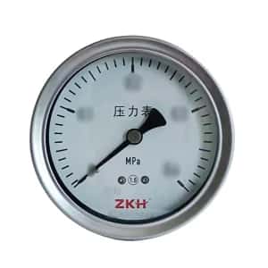 ZKH/震坤行 轴向不锈钢耐震压力表 YN-60Z 1只