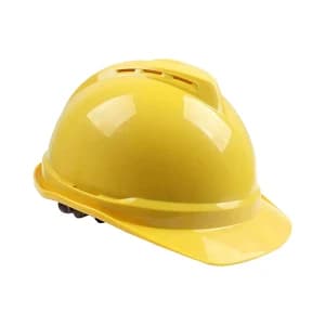 MSA/梅思安 V-Gard500 ABS 豪华型有孔安全帽 10146684 黄色 一指键帽衬 针织吸汗带 国标D型下颏带 1顶