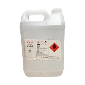 ZKH/震坤行 无水乙醇 ZA0007 CAS号64-17-5 AR 99.7% 塑料桶 5L 1桶