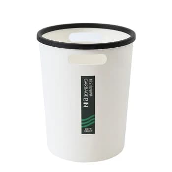 WY/卫洋 白色小号塑料压圈垃圾桶 WYS-689 1个