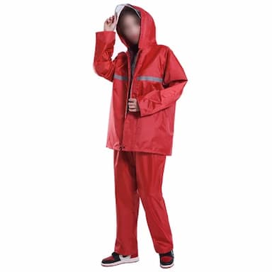 BEIFT/贝傅特 单层分体雨衣套装 3XL 大红色 含上衣×1+裤子×1 1套