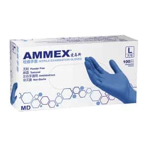 AMMEX/爱马斯 一次性标准型蓝色丁腈检查手套 APFNCMD46100 1盒