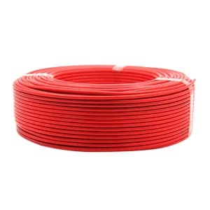 RONDA CABLE/朗达电缆 NH-BV-450/750V-1×4 红色 100m 1卷 铜芯聚氯乙烯绝缘耐火布电线